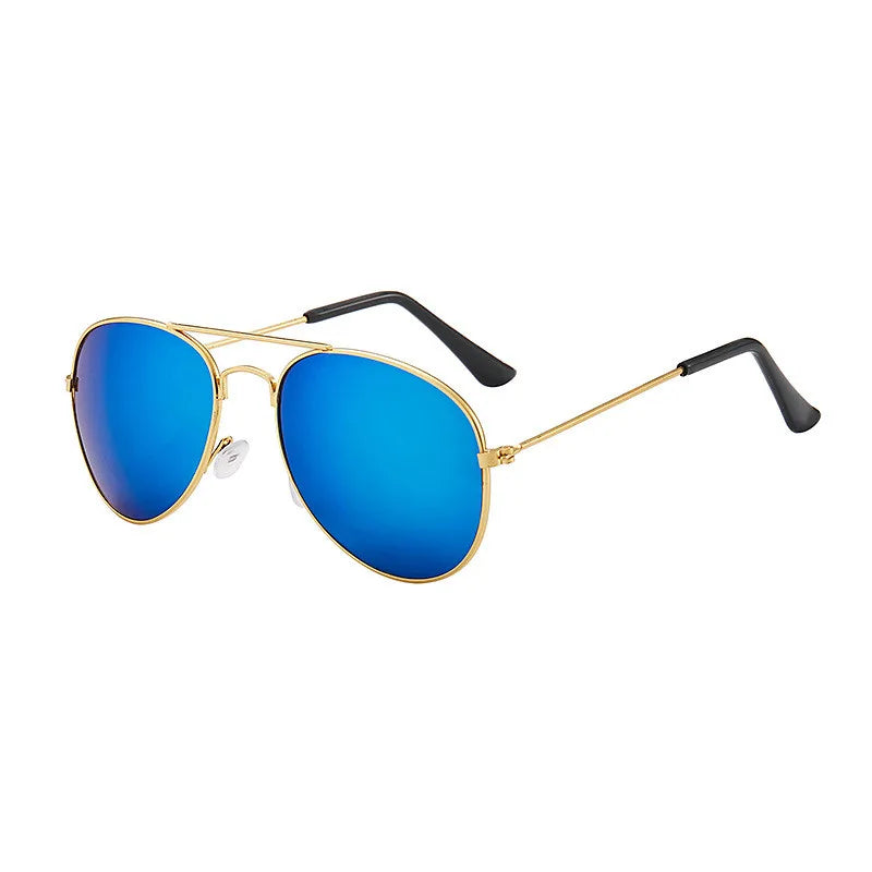 PilotKid Vintage — Óculos de Sol Infantis Piloto Armação Metal UV400
