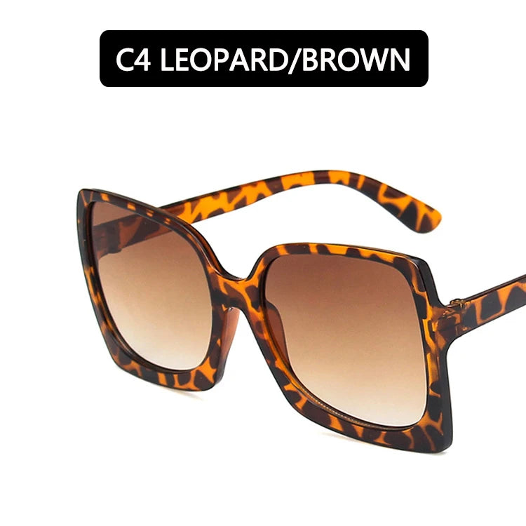 Big Frame Fashion Oversized Sunglasses Women Brand Designer Plastic Female Gradient Sun Glasses gafas de sol mujer UV400