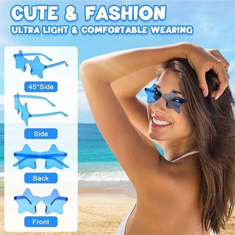 StarGlam | Óculos Estrela Coloridos para Festa