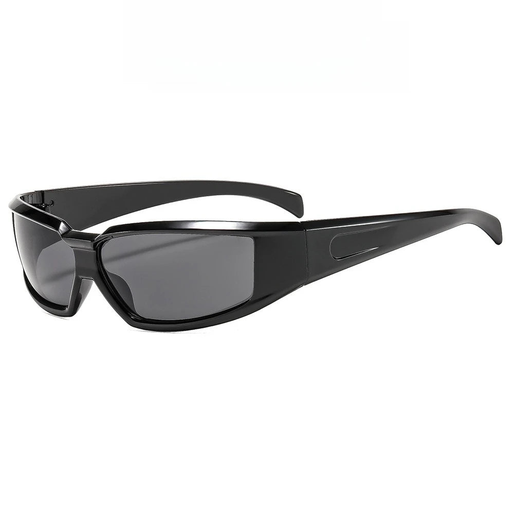 2026 Y2K Sunglasses for Women Men Futuristic Sun Glasses Aesthetic Trendy Mirror Lens Shades UV400 Protection Outdoor Eyewear