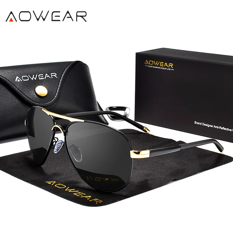 AOWEAR Aviator Polarized Mirror