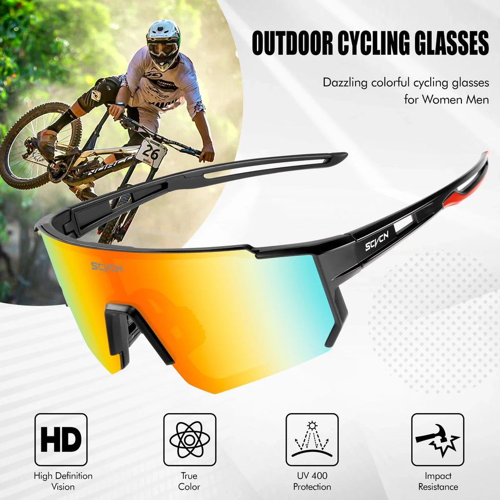 SCVCN Fashion Sport | Óculos UV400 Ciclismo, Hiking & Outdoor