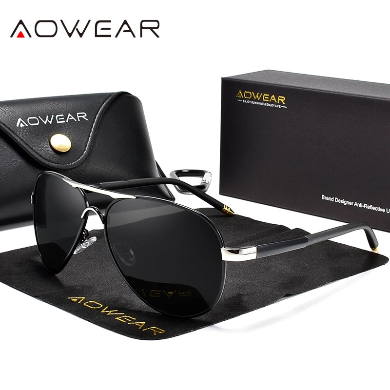 AOWEAR Aviator Polarized Mirror