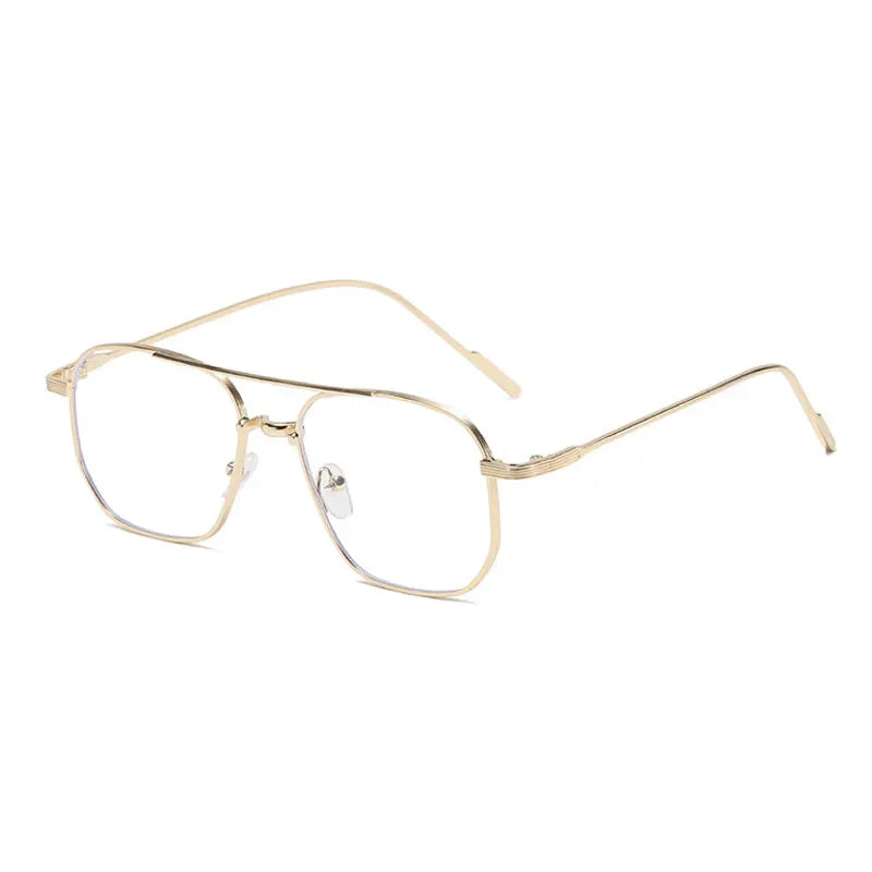 Fashion Women's Sunglasses 2026 Luxury Metal Trendy Eyewear Brand Design Vintage Men's Square Sunglasses Mirror
