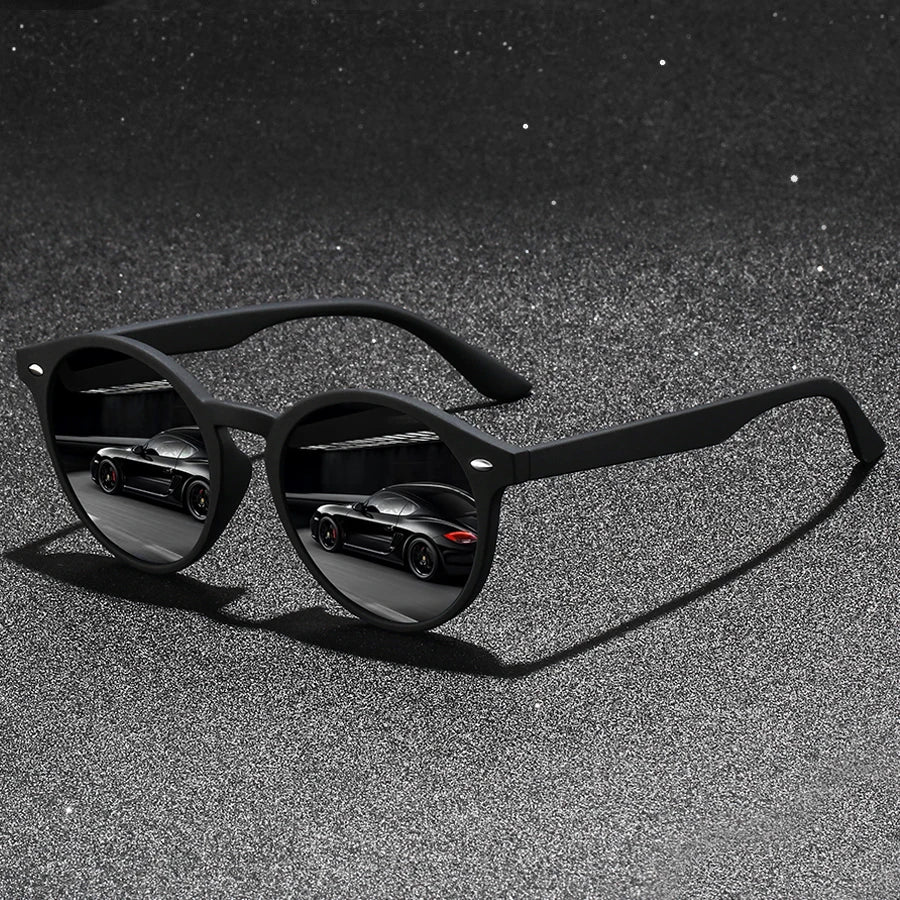 Vintage Fashion Circular Sunglasses Men Women Metal Decoration Luxury Brand Designer Sunglasses Anti-Glare Retro Eyewear