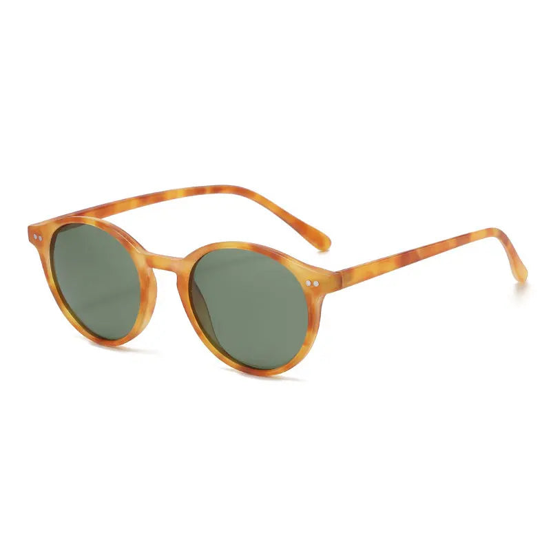 Óculos Retro Redondos Leopardo UV400