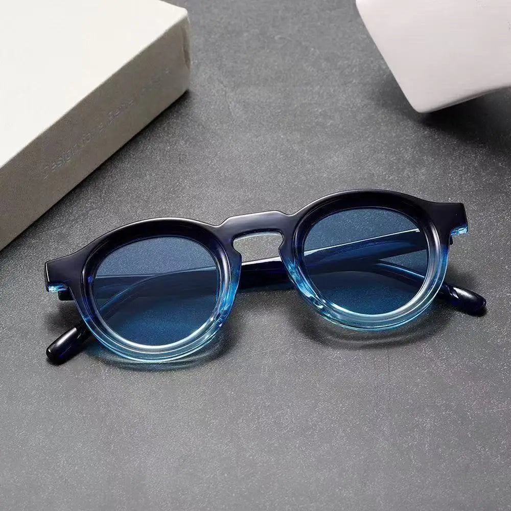 New Retro Round Small Frame Sunglasses Personalized High-end Men's and Women's Glasses Fashion Trend UV Resistant Sunglasses