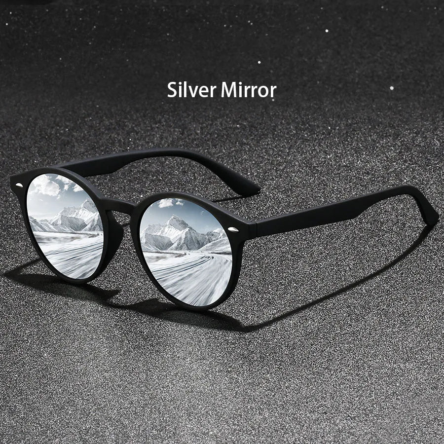 Vintage Fashion Circular Sunglasses Men Women Metal Decoration Luxury Brand Designer Sunglasses Anti-Glare Retro Eyewear