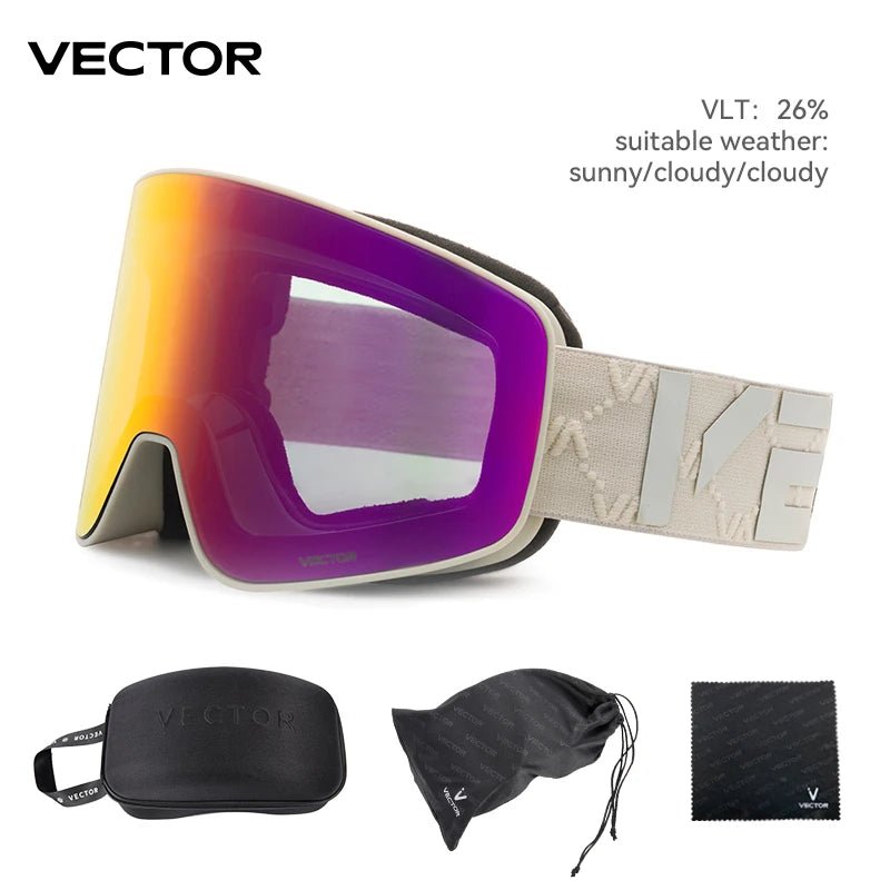 Vector CylinderMag Pro — Óculos de Ski Magnéticos Anti-Nevoeiro UV400