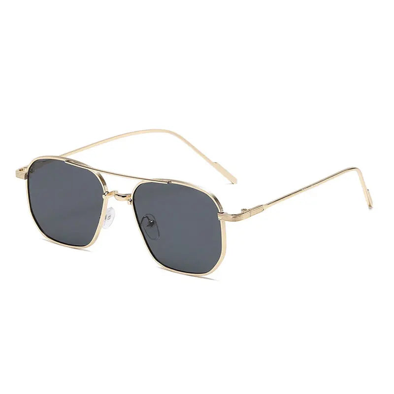 Fashion Women's Sunglasses 2026 Luxury Metal Trendy Eyewear Brand Design Vintage Men's Square Sunglasses Mirror