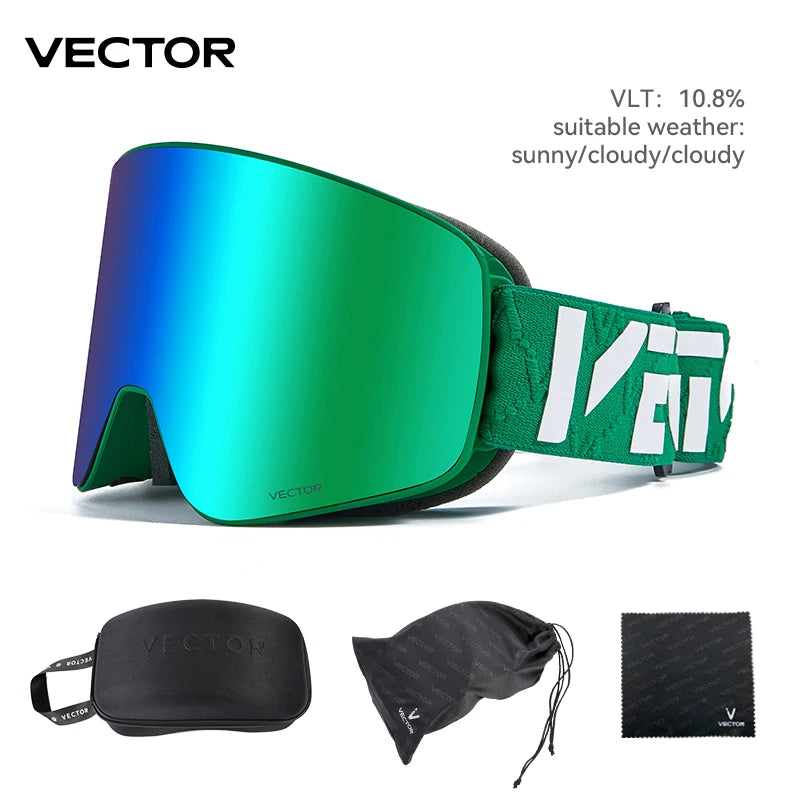 Vector CylinderMag Pro — Óculos de Ski Magnéticos Anti-Nevoeiro UV400