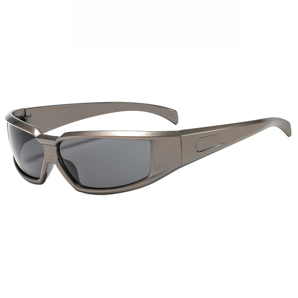 2026 Y2K Sunglasses for Women Men Futuristic Sun Glasses Aesthetic Trendy Mirror Lens Shades UV400 Protection Outdoor Eyewear