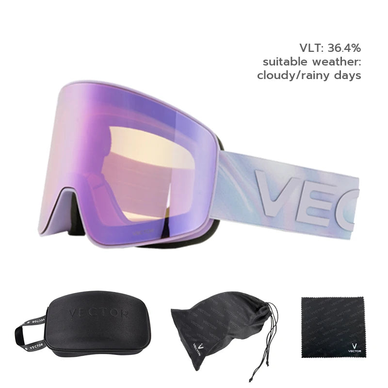 Vector CylinderMag Pro — Óculos de Ski Magnéticos Anti-Nevoeiro UV400