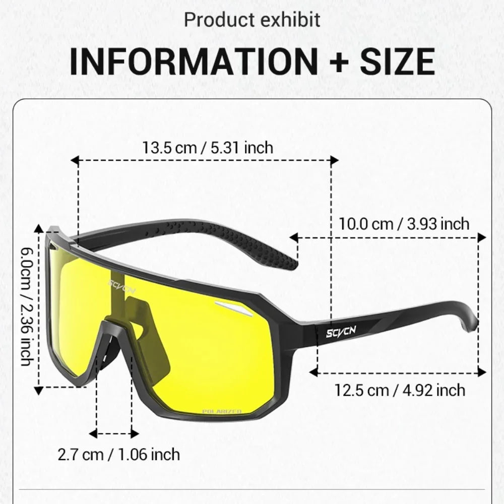 SCVCN Polarizado UV400 Visão Noturna Y2K Ciclismo