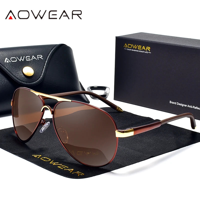 AOWEAR Aviator Polarized Mirror