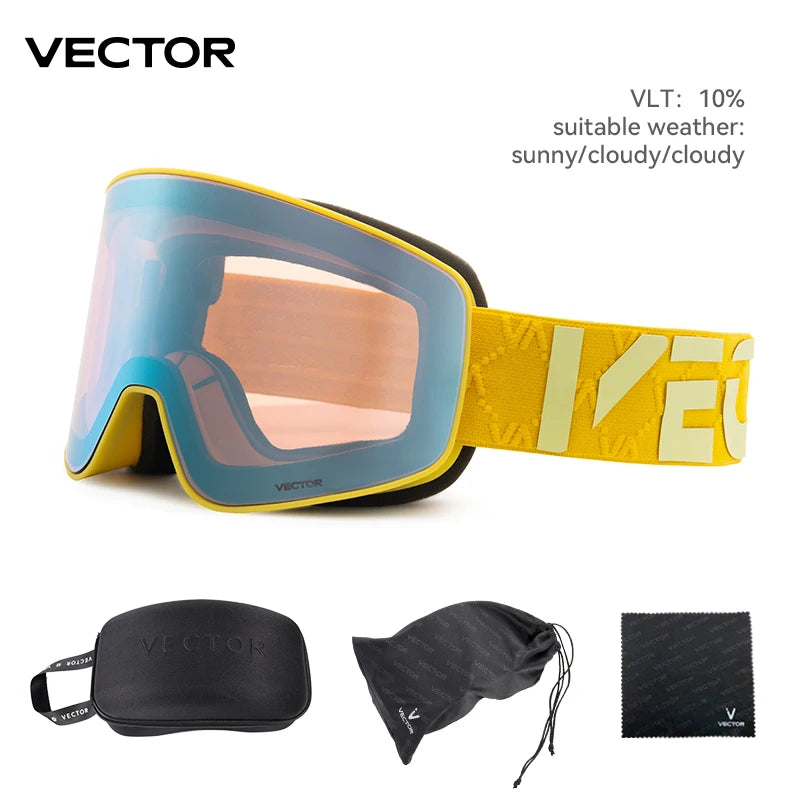 Vector CylinderMag Pro — Óculos de Ski Magnéticos Anti-Nevoeiro UV400