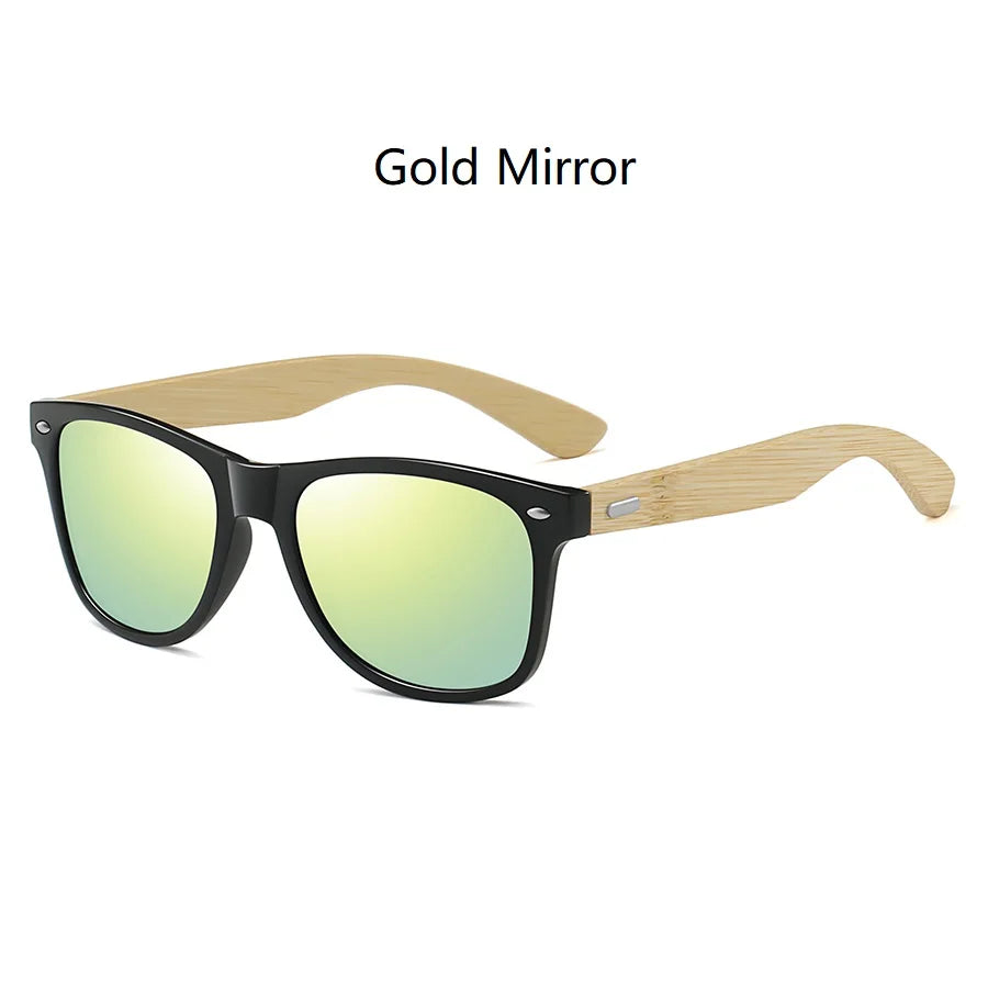 WSZ BambooSquare Vintage Mirror UV400
