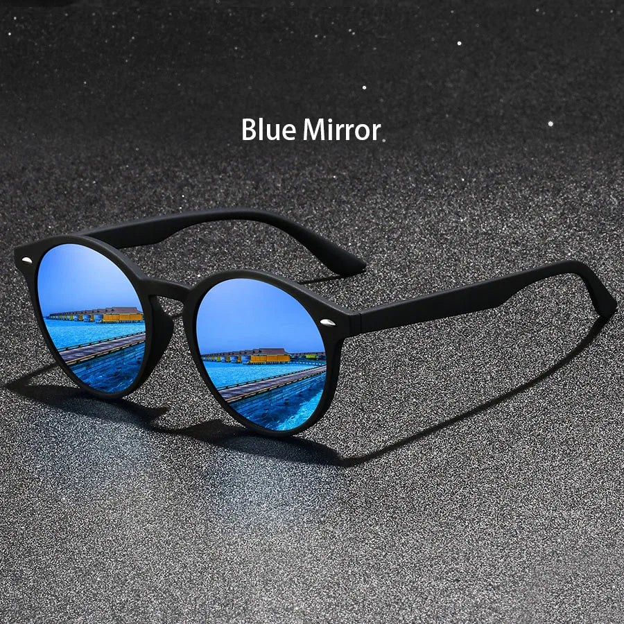 Vintage Fashion Circular Sunglasses Men Women Metal Decoration Luxury Brand Designer Sunglasses Anti-Glare Retro Eyewear
