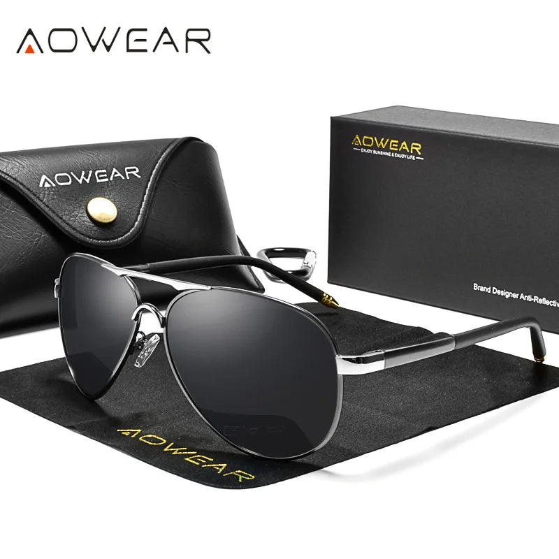 AOWEAR Aviator Polarized Mirror