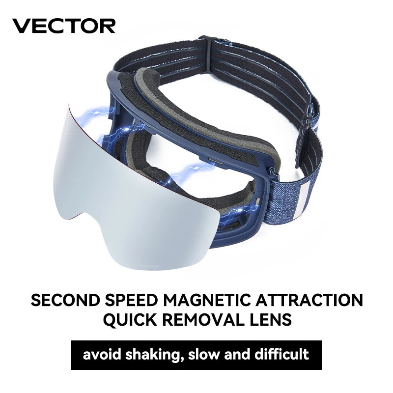 Vector CylinderMag Pro — Magnetic Anti-Fog UV400 Ski Goggles