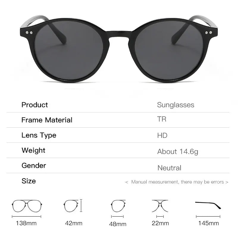 VIANOSI Retro Round Leopard Polarized UV400