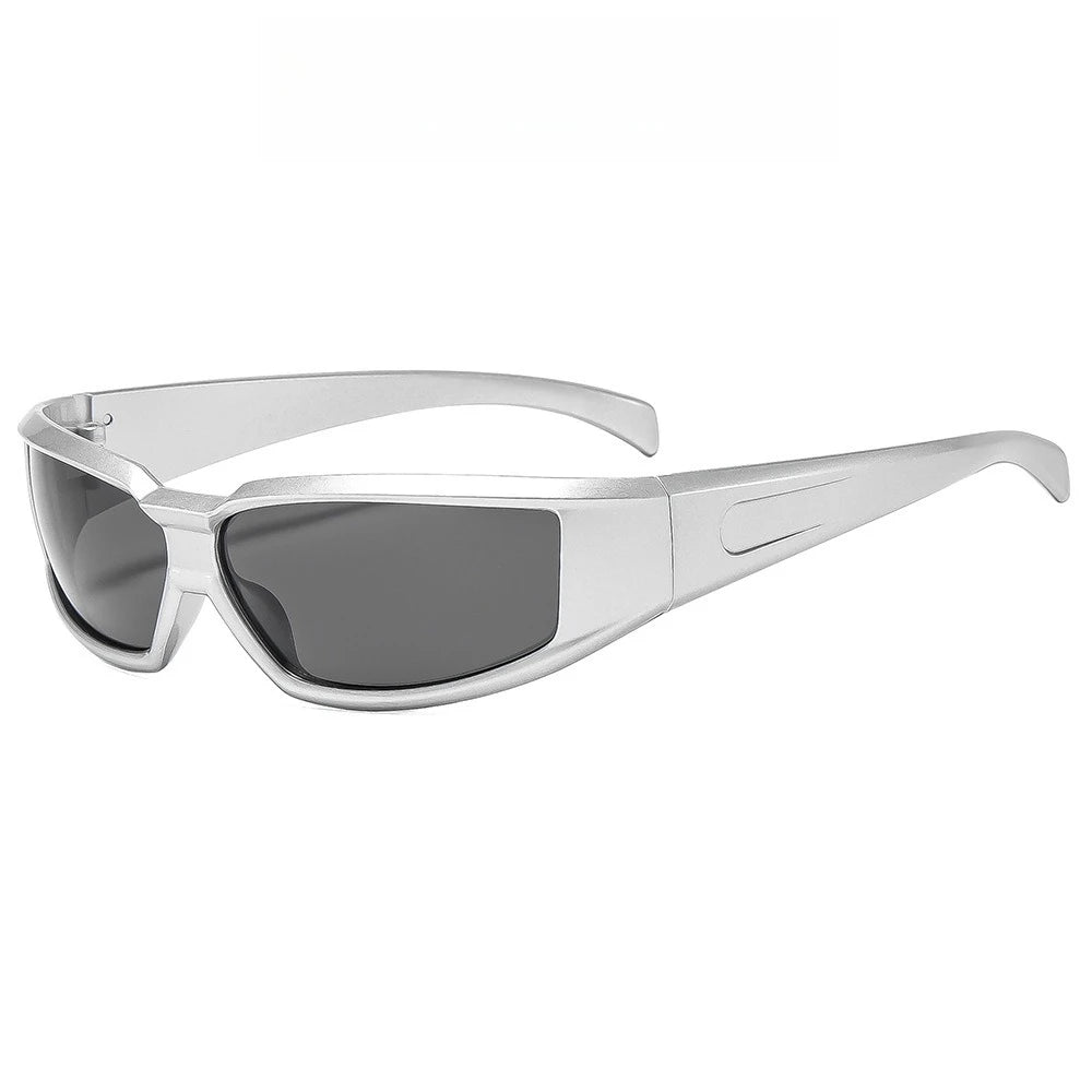 2026 Y2K Sunglasses for Women Men Futuristic Sun Glasses Aesthetic Trendy Mirror Lens Shades UV400 Protection Outdoor Eyewear