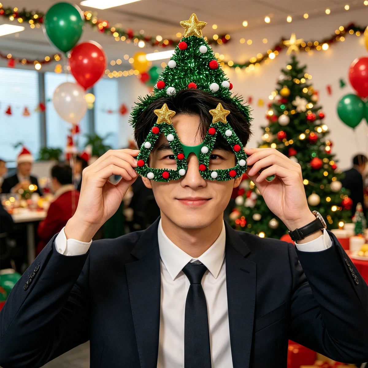 FestiveGlam | Óculos Árvore de Natal com Brilhantes
