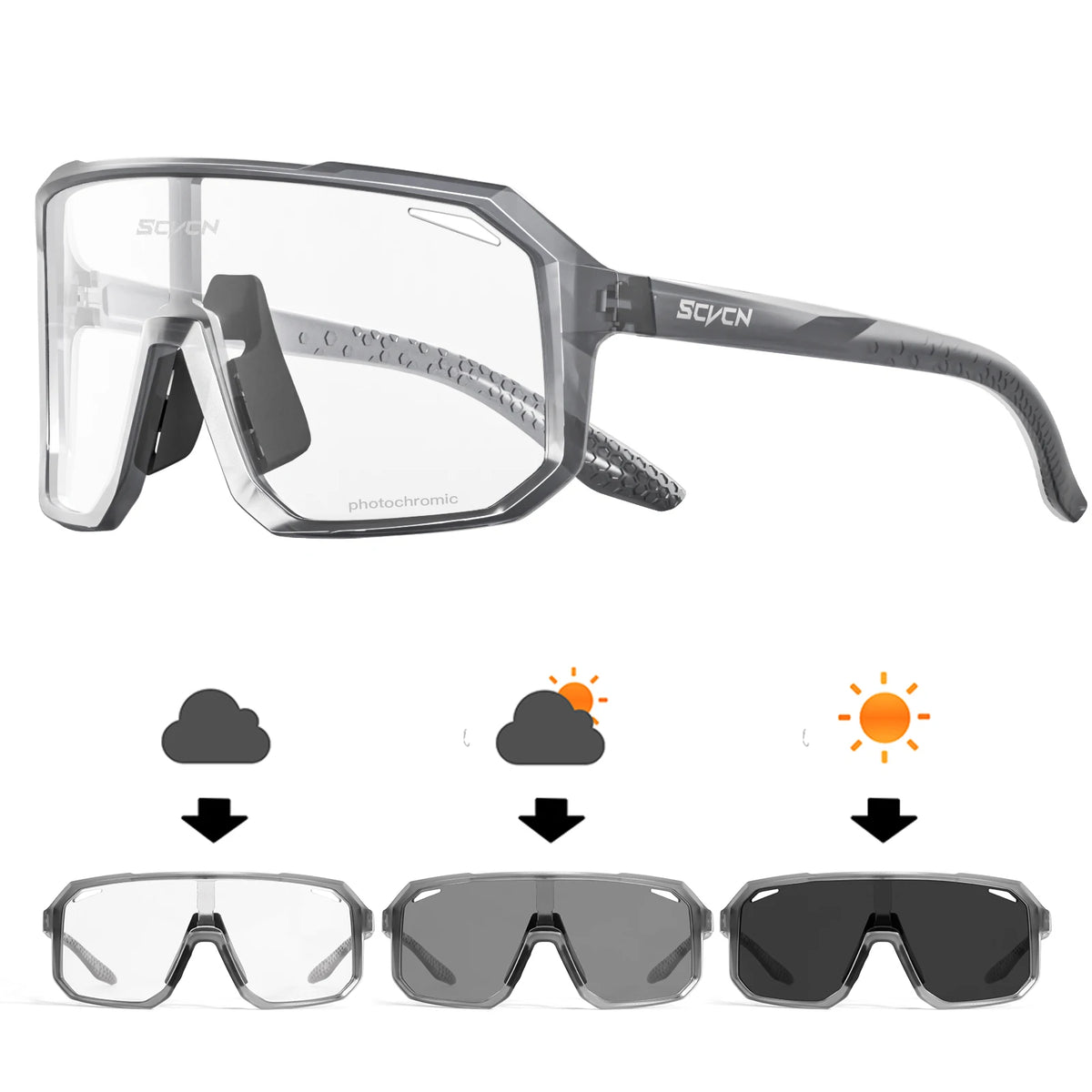 SCVCN Óculos Fotocromáticos Ciclismo UV400