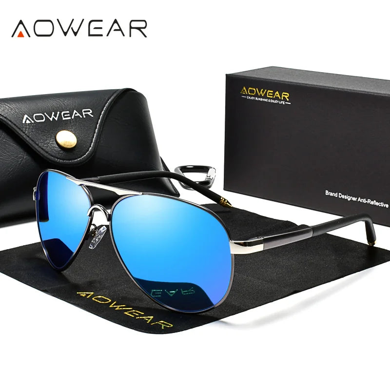 AOWEAR Aviator Polarized Mirror