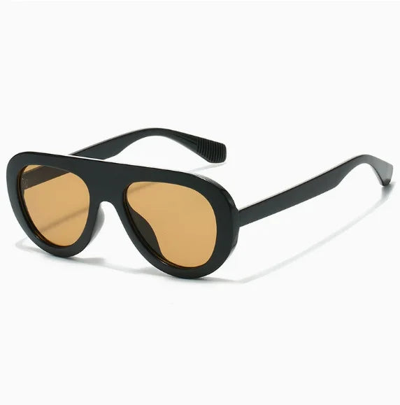Retro Oversized Pilot Sunglasses Women Brand Designer 13 Colors UV400 Round Lens Bold Leg Female Shades Oculos
