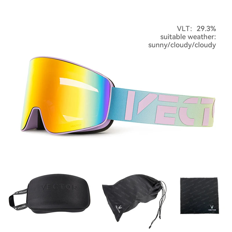 Vector CylinderMag Pro — Óculos de Ski Magnéticos Anti-Nevoeiro UV400