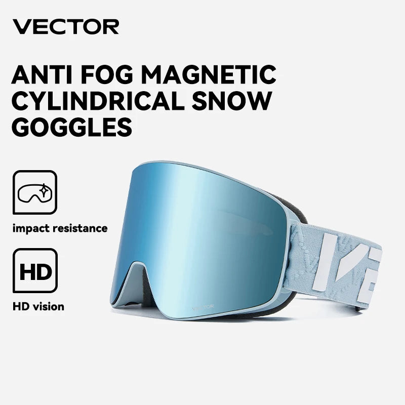 Vector CylinderMag Pro — Magnetic Anti-Fog UV400 Ski Goggles