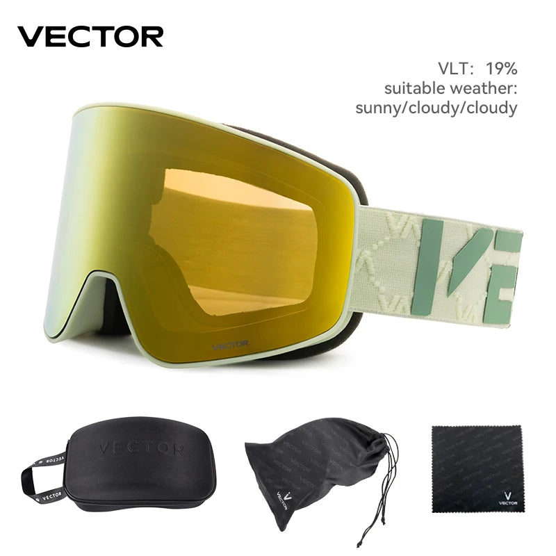 Vector CylinderMag Pro — Óculos de Ski Magnéticos Anti-Nevoeiro UV400