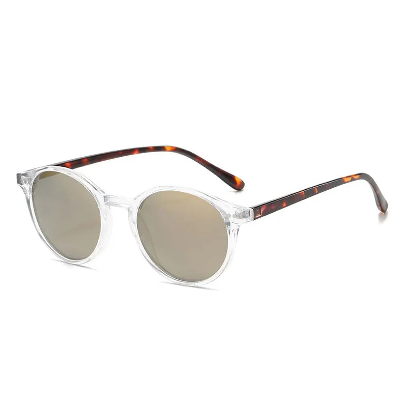 Óculos Retro Redondos Leopardo UV400