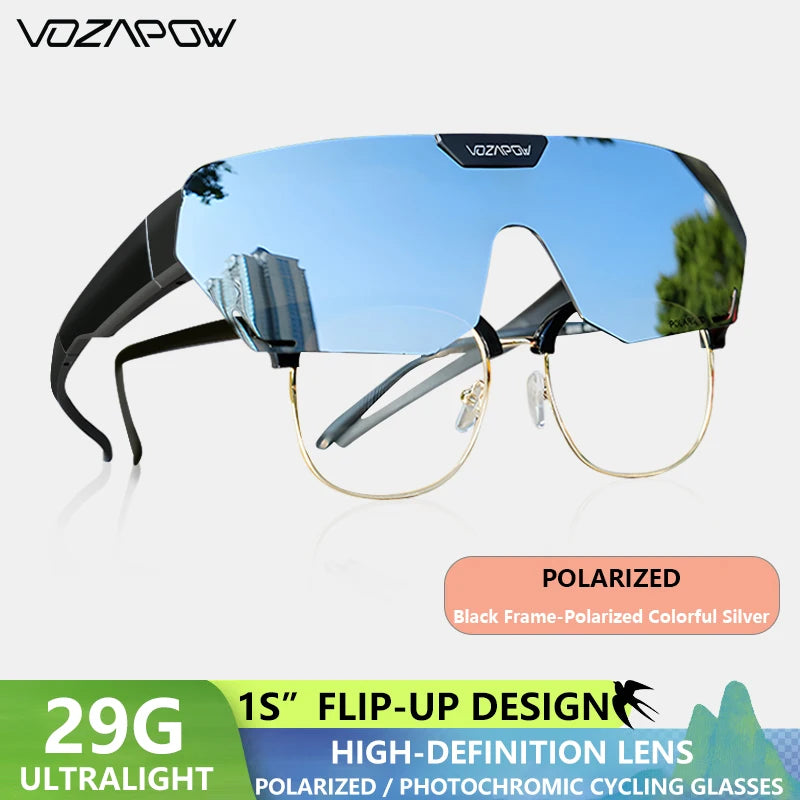 Vozapow SU16 | Óculos Ciclismo Polarizados UV400 — BTT, Estrada & Outdoor