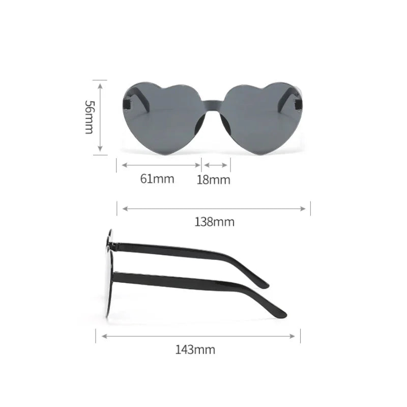 HeartGlam | Óculos Coração Jelly — Pack 5 Unidades