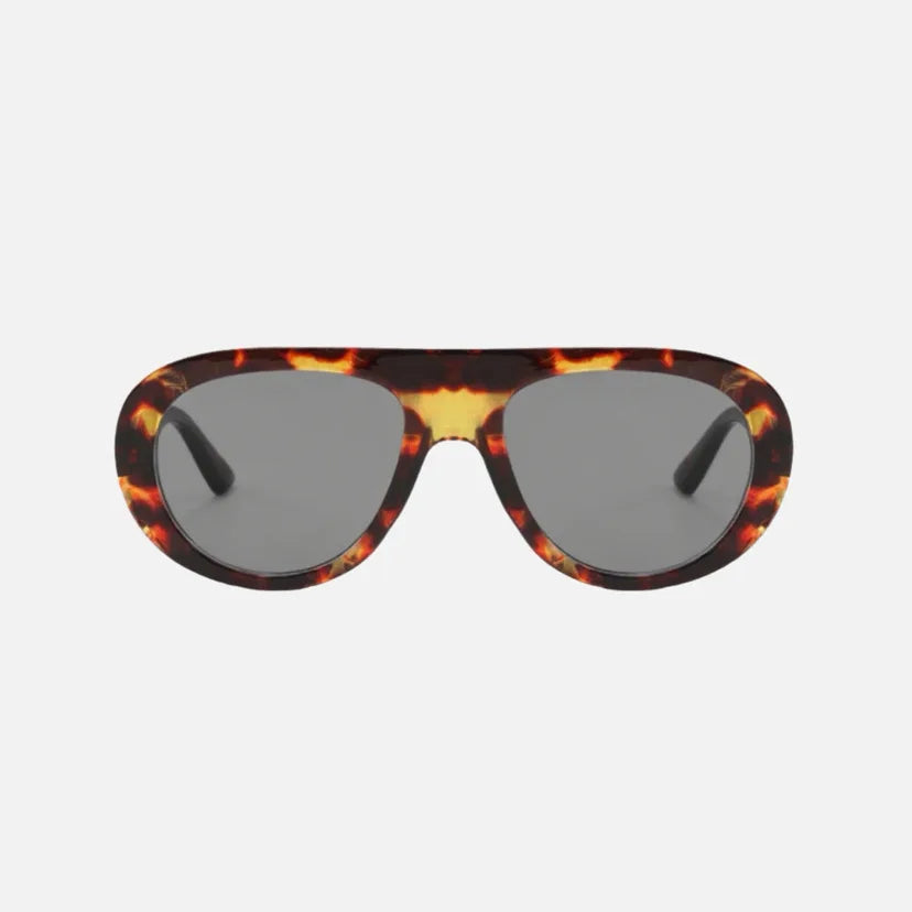 Retro Oversized Pilot Sunglasses Women Brand Designer 13 Colors UV400 Round Lens Bold Leg Female Shades Oculos