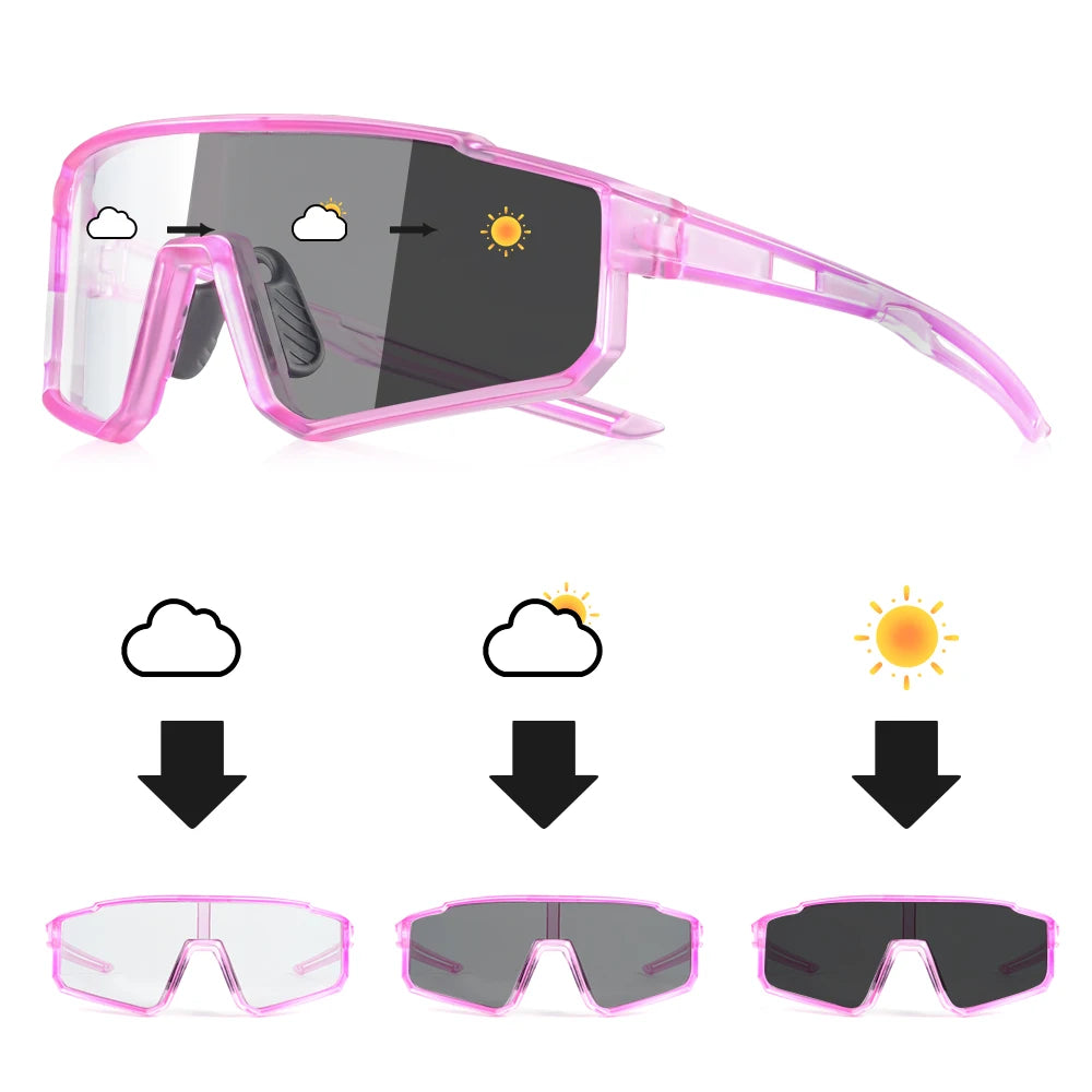 CRIXLAIS Fashion Photochromic Polarized Sunglasses for Men and Women Oversized Sunglasses Men's Night Vision Driving Goggles UV400