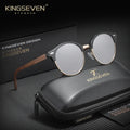 KINGSEVEN WalnutRound Polar Mirror UV400