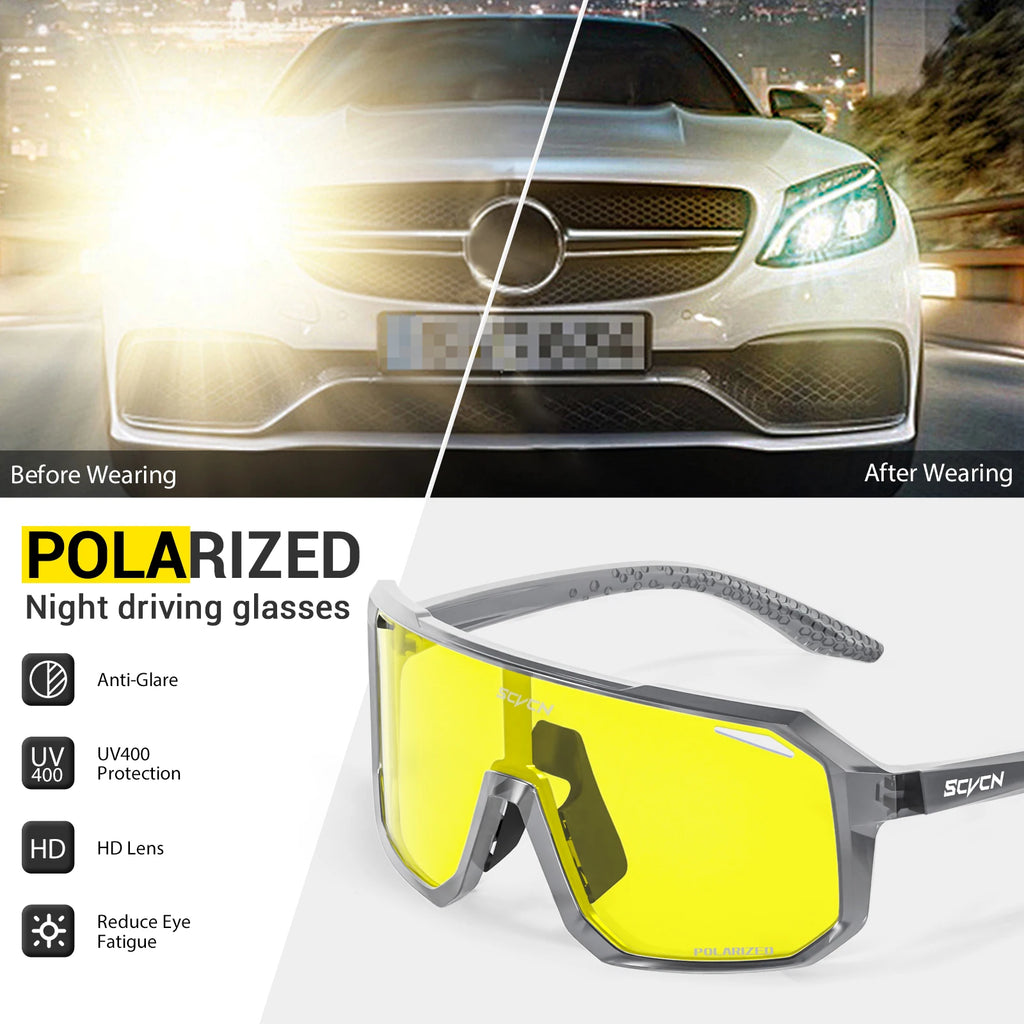 SCVCN Polarizado UV400 Visão Noturna Y2K Ciclismo
