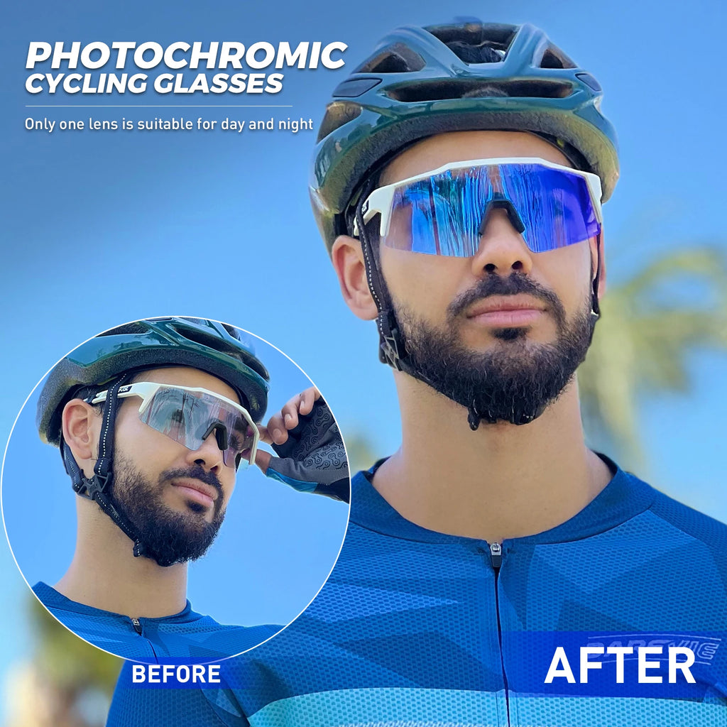 Kapvoe KE9023 Photochromic UV400 Cycling Sunglasses
