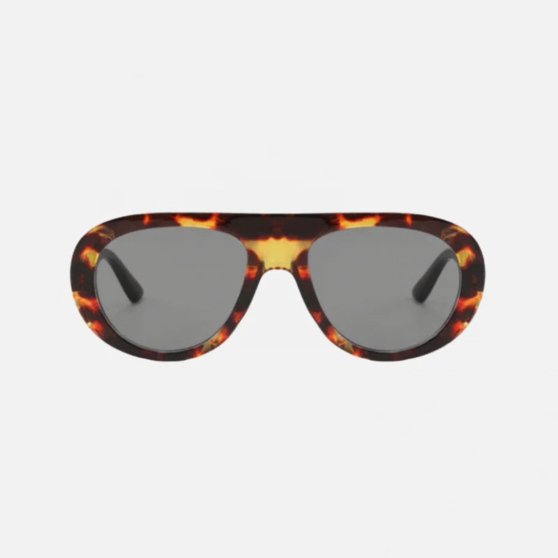 Retro Oversized Pilot Sunglasses Women Brand Designer 13 Colors UV400 Round Lens Bold Leg Female Shades Oculos