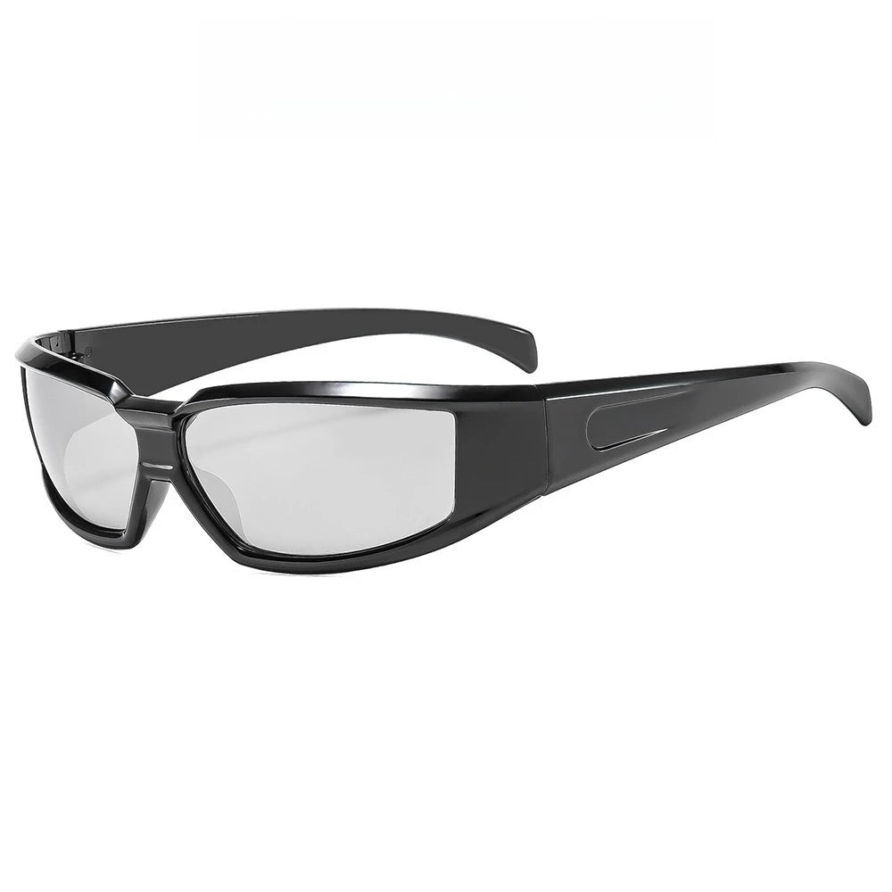 2026 Y2K Sunglasses for Women Men Futuristic Sun Glasses Aesthetic Trendy Mirror Lens Shades UV400 Protection Outdoor Eyewear