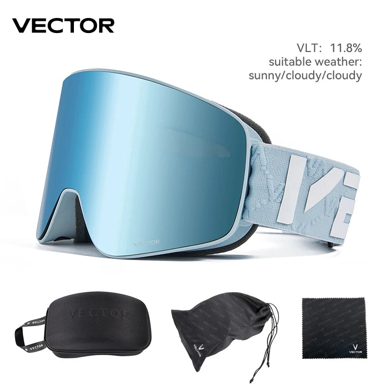 Vector CylinderMag Pro — Óculos de Ski Magnéticos Anti-Nevoeiro UV400