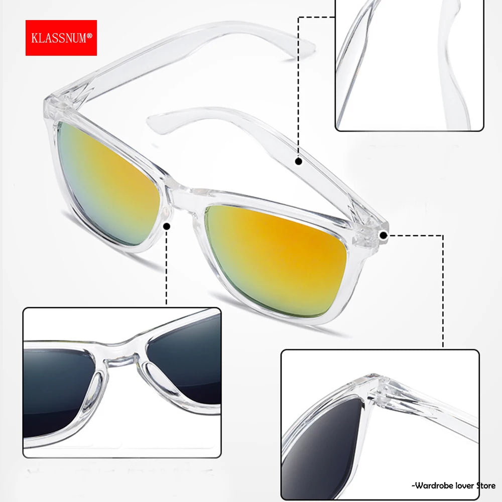 KLASSNUM 2026 Men's Sunglasses Anti-UV Coated Lens Driving Fishing UV400 Protection Outdoor Sports Shades New In